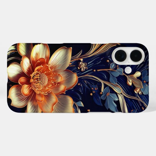 Künstlerische Blume Design Phone Case (Rückseite (Horizontal))