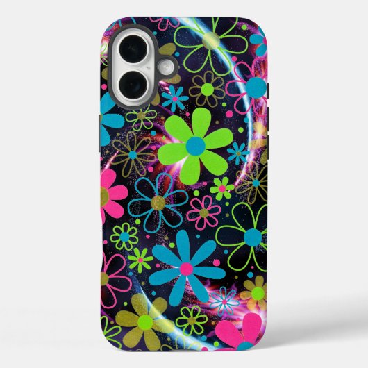 Künstlerische Blume Design Phone Case (Rückseite)