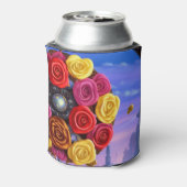 Künstlerische Blume Dosenkühler (Kanne Rückseite)