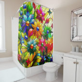 Künstlerische Blume Duschvorhang (Beispiel)