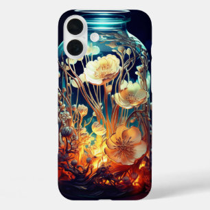 Künstlerische Blume - Fall iPhone 16 Plus Hülle