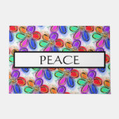 Künstlerische Blume - Friedensstifter Fußmatte (Vorderseite)