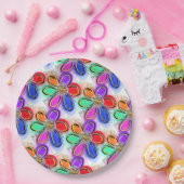 Künstlerische Blume für Wasserfarben Pappteller (Party)