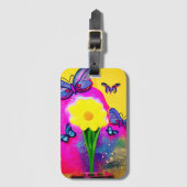 Künstlerische Blume Gepäckanhänger (Vorderseite Vertikal)