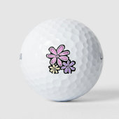 Künstlerische Blume Golfball