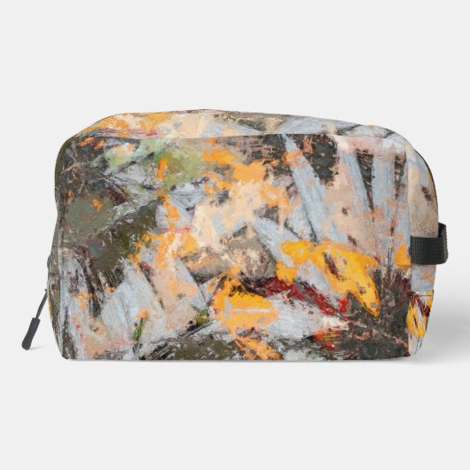 Künstlerische Blume im Herbst Waschbeutel (Rückseite)