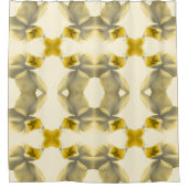 Künstlerische Blume in Gelb Duschvorhang (Vorderseite)
