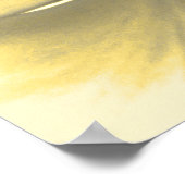 Künstlerische Blume in Gelb Poster (Ecke)