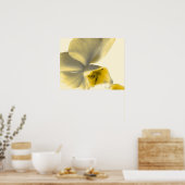 Künstlerische Blume in Gelb Poster (Küche)