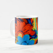 Künstlerische Blume Kaffeetasse (Vorderseite Links)
