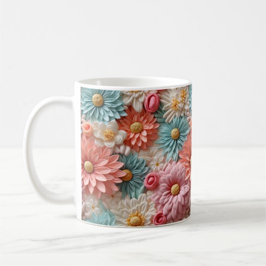 Künstlerische Blume Kaffeetasse (Links)