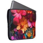 Künstlerische Blume Laptopschutzhülle (Vorne Rechts)