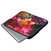 Künstlerische Blume Laptopschutzhülle (Vorne Knopf)