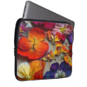 Künstlerische Blume Laptopschutzhülle (Vorne Rechts)