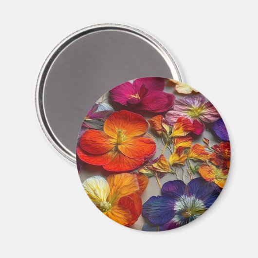 Künstlerische Blume Magnet (Vorderseite/Rückseite)