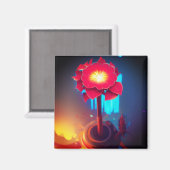 Künstlerische Blume Magnet (Vorderseite/Rückseite)