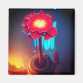 Künstlerische Blume Magnet (Vorne)