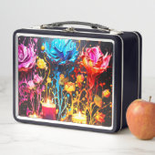 Künstlerische Blume Metall Brotdose (Beispiel)