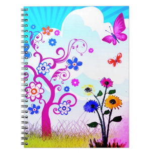 Künstlerische Blume Notizblock