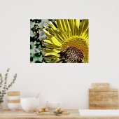 Künstlerische Blume Poster (Küche)