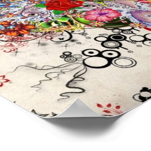 Künstlerische Blume Poster (Ecke)