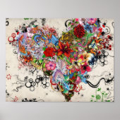 Künstlerische Blume Poster (Vorne)