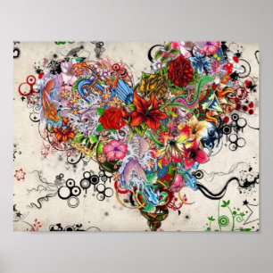 Künstlerische Blume Poster