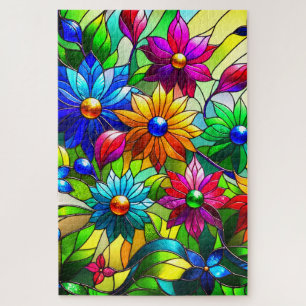 Künstlerische Blume Puzzle