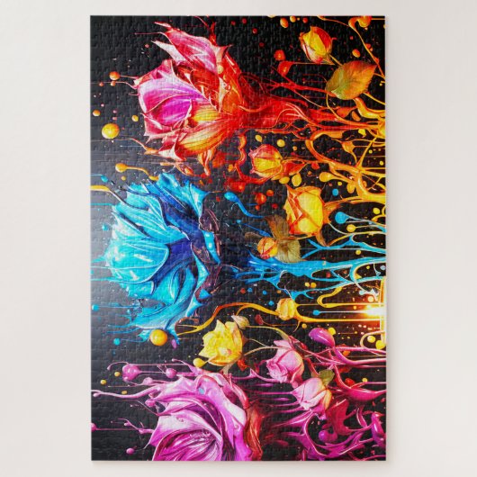 Künstlerische Blume Puzzle (Vertikal)