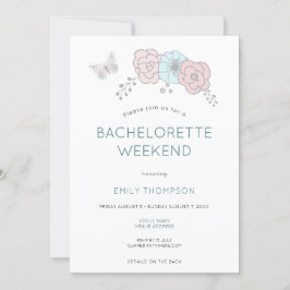 Künstlerische Blume Schmetterling Junggeselinnen-A Einladung