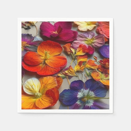 Künstlerische Blume Serviette (Vorderseite)