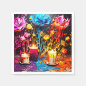 Künstlerische Blume Serviette (Vorderseite)