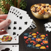 Künstlerische Blume Spielkarten (In Situ)