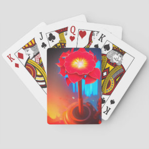 Künstlerische Blume Spielkarten