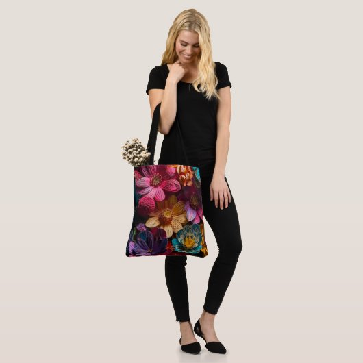 Künstlerische Blume Tasche (Am Model)