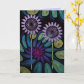 Künstlerische Blumengeburtstagskarte mit Text Karte (Gelbe Blume)