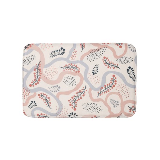 Künstlerische Blumenmuster, dekorative Herbstdekor Badematte (Vorderseite)