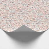 Künstlerische Blumenmuster, dekorative Herbstdekor Geschenkpapier (Ecke)