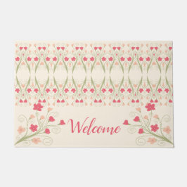 Künstlerische Blüte mit Muster Fußmatte
