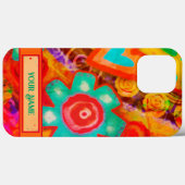 Künstlerische Blüte. Spaß, schwindelerregende Farb Case-Mate iPhone Hülle (Rückseite (Horizontal))