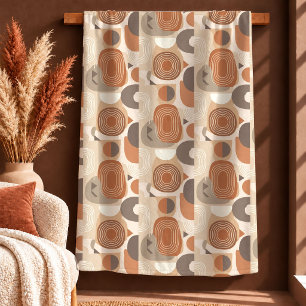 Künstlerische Boho-Formen Rostbraune Decke Geschen