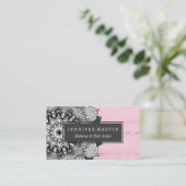 Künstlerische Boho Hand gezeichneter Mandala auf Visitenkarte (Stehend Vorderseite)