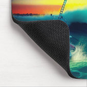 Künstlerische Bootszene Mousepad (Ecke)