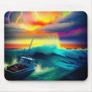 Künstlerische Bootszene Mousepad