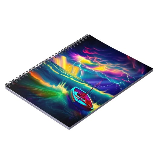 Künstlerische Bootszene Notizblock (Linke Seite)