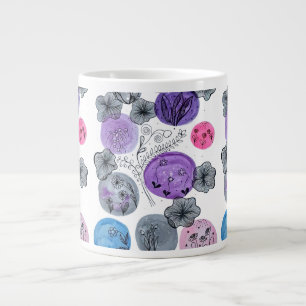 Künstlerische Botanische Aquarellmalerei Jumbo-Tasse