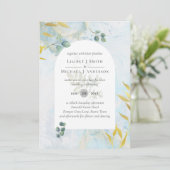 Künstlerische botanische Vegetation Einladung (Stehend Vorderseite)