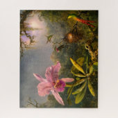 Künstlerische brasilianische Kattelya Orchid und 3 Puzzle (Vertikal)