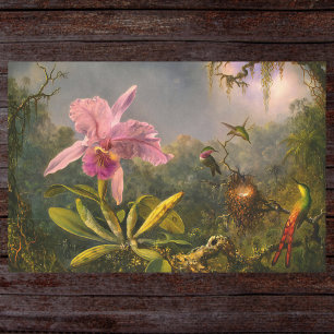 Künstlerische brasilianische Kattelya Orchid und 3 Seidenpapier