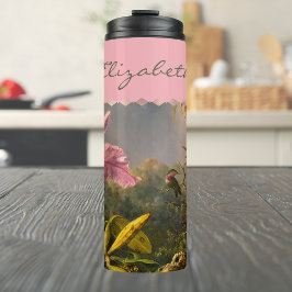 Künstlerische brasilianische Kattelya Orchid und 3 Thermosbecher